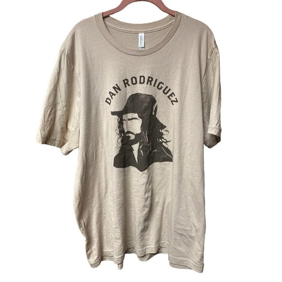 Dan Rodrigues Musician T Shirt Tan Portrait Image Size XL - Picture 1 of 5